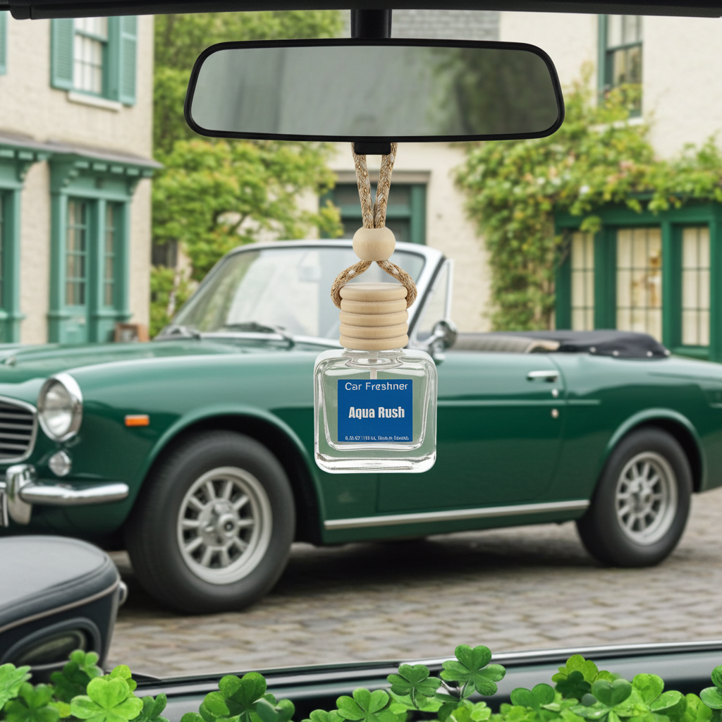 Aqua Rush 10ml Hanging Car Air Freshener Diffuser – Refillable 2-Pack