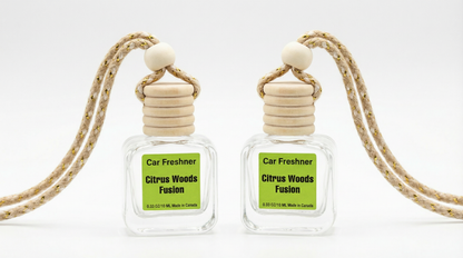 Citrus Woods Fusion 10ml Hanging Car Air Freshener Diffuser – 2-Pack