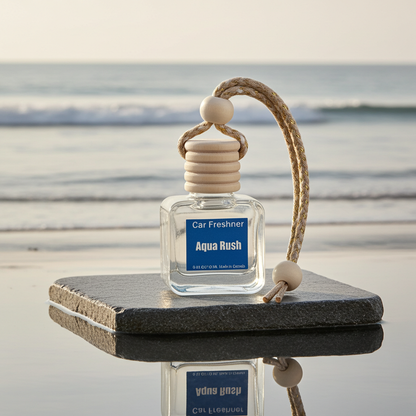 Aqua Rush 10ml Hanging Car Air Freshener Diffuser – Refillable 2-Pack