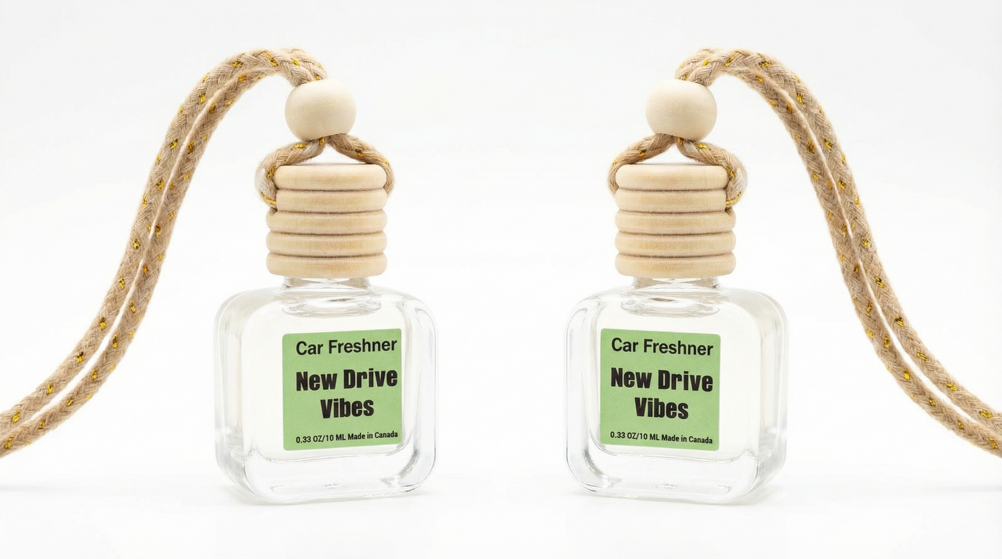 New Drive Vibes 10ml Hanging Car Air Freshener Diffuser – Refillable 2-Pack
